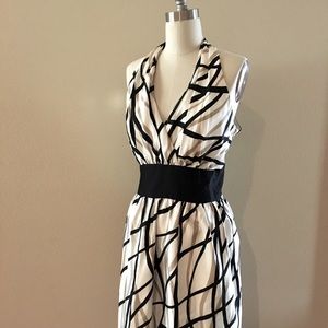 Black/White/Tan Dress